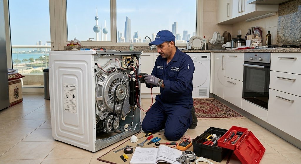 تصليح غسالات الكويت | صيانة فورية بالمنزل - شركة كير